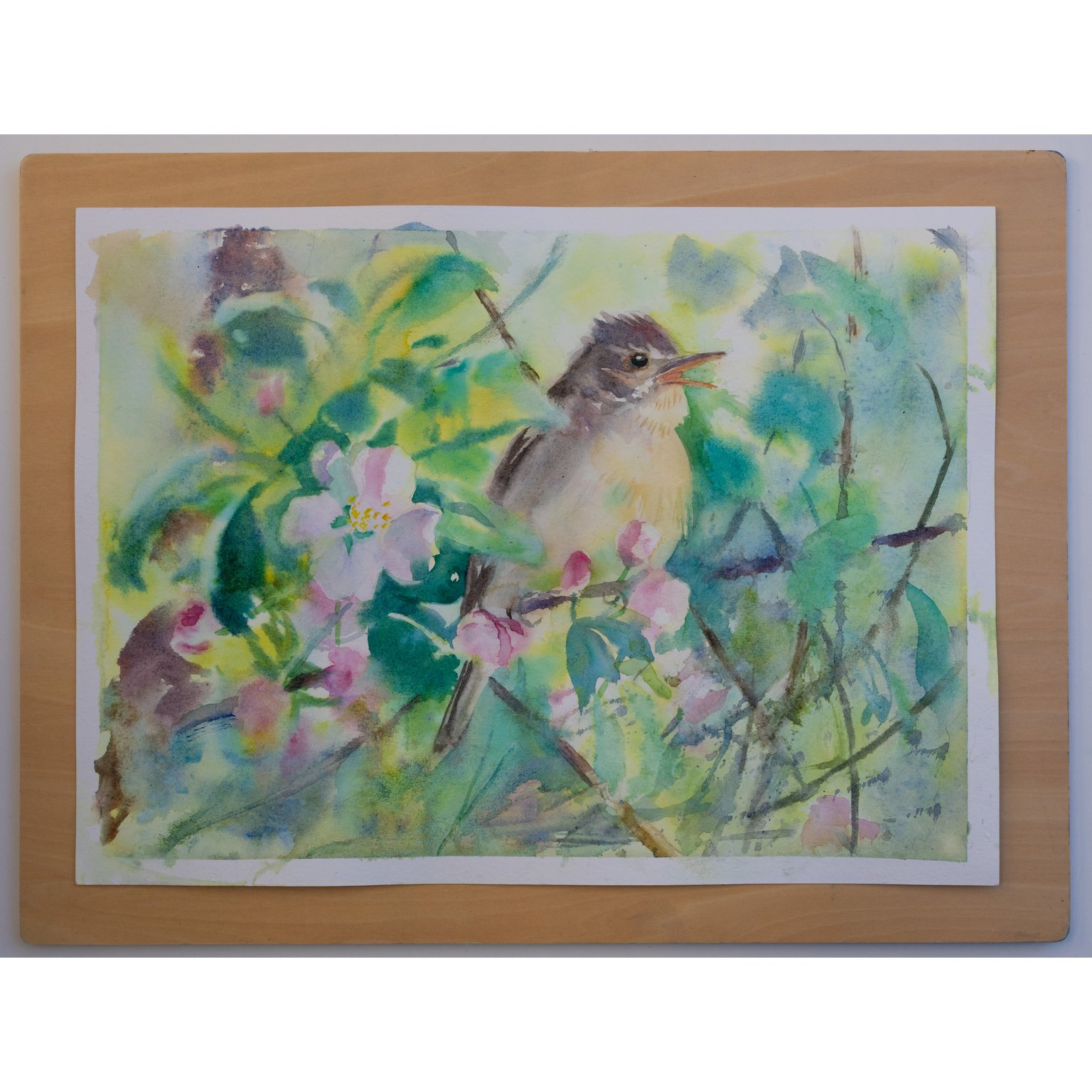 Loose sheet can be taped on Pleinly 16x12" varnished backing board