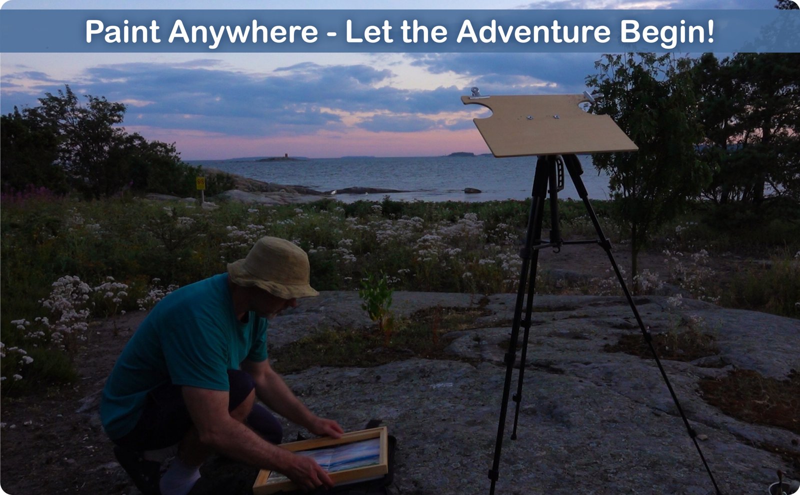 Pleinly Wet Panel Carrier for watercolor easel set