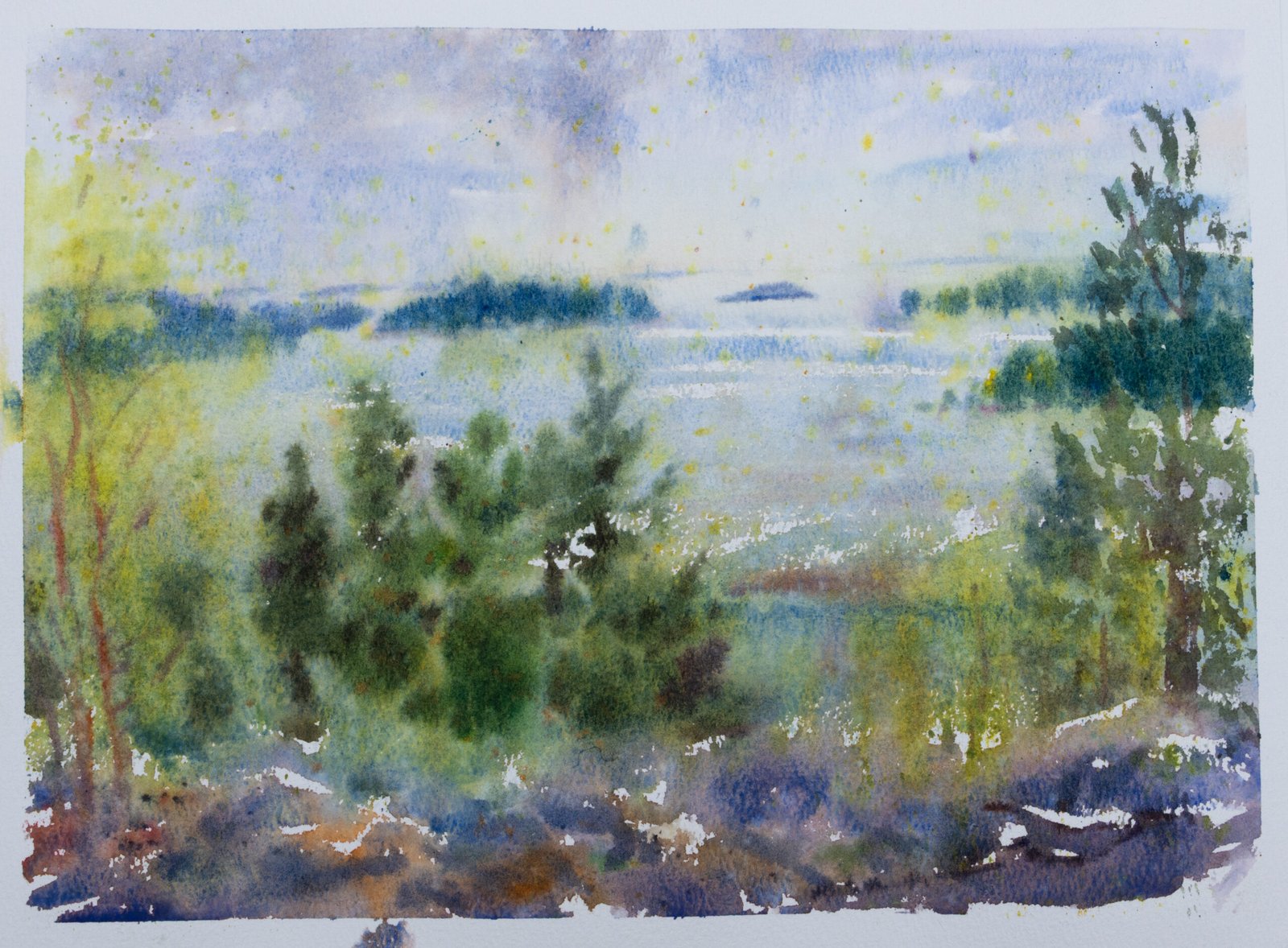 Plein air watercolor painting on Pleinly 8×12" HP-L sketchbook. 2026 - by Antti Moijanen (AMo)