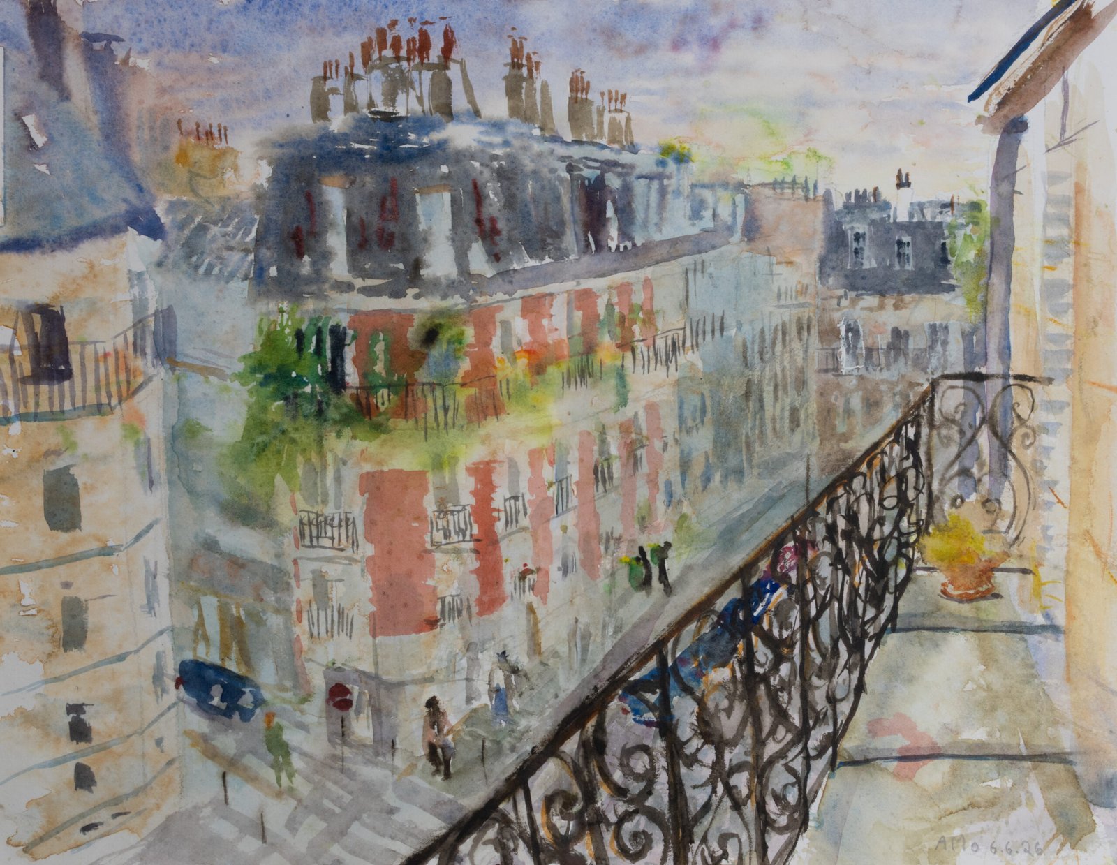Plein air watercolor painting on Pleinly 8×12" HP-L sketchbook. 2026 - by Antti Moijanen (AMo)