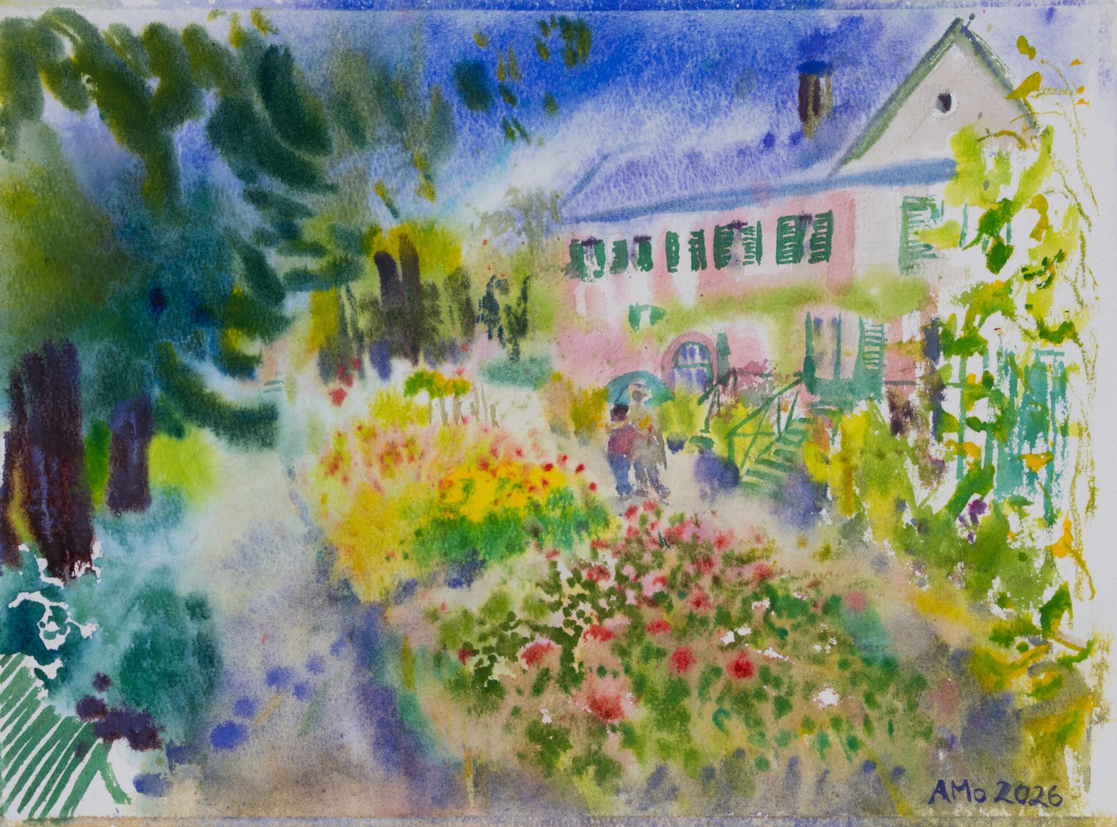 Watercolor painting from photo on Pleinly 10.2×14.6" CP-L loose paper. 2026 - by Antti Moijanen (AMo)