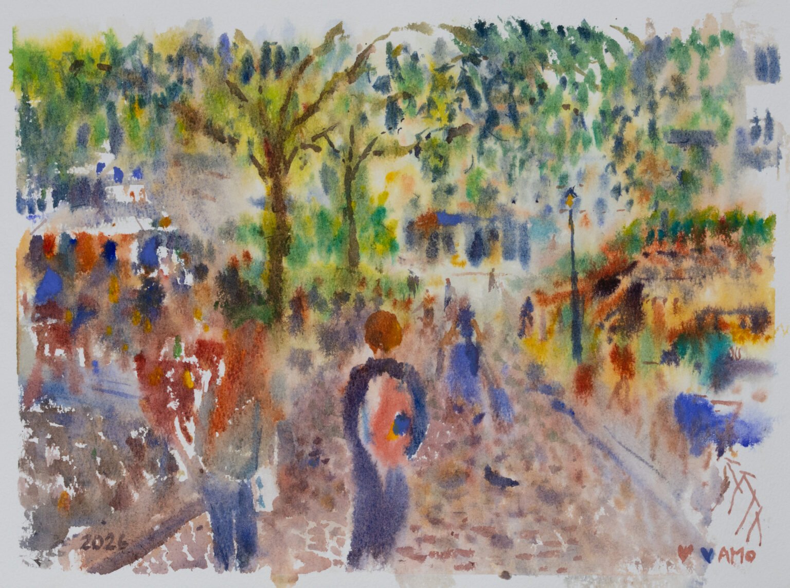 Watercolor painting from photo on Pleinly 10.2×14.6" CP-L loose paper. 2026 - by Antti Moijanen (AMo)