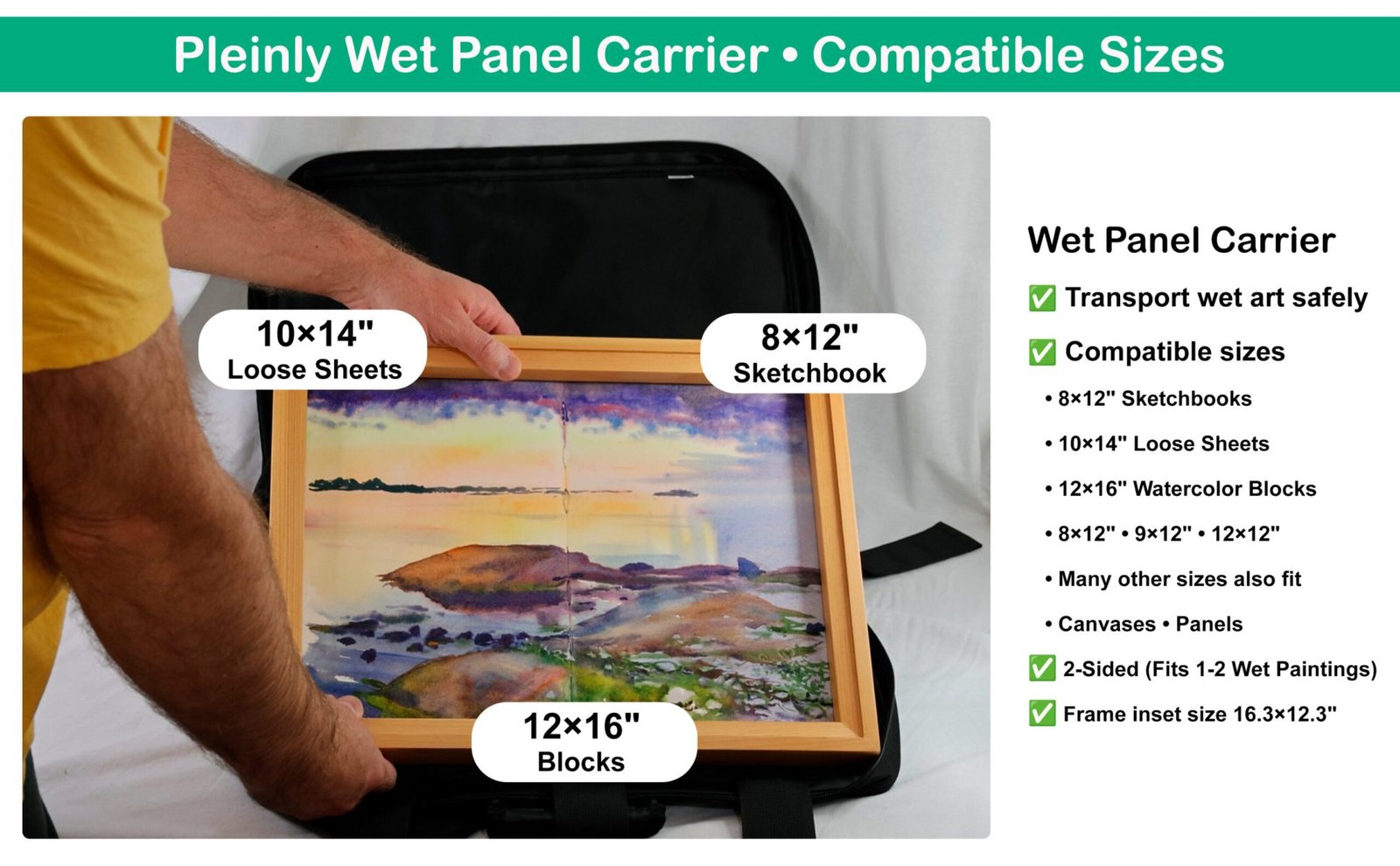 Pleinly Wet Panel Carrier for Artists