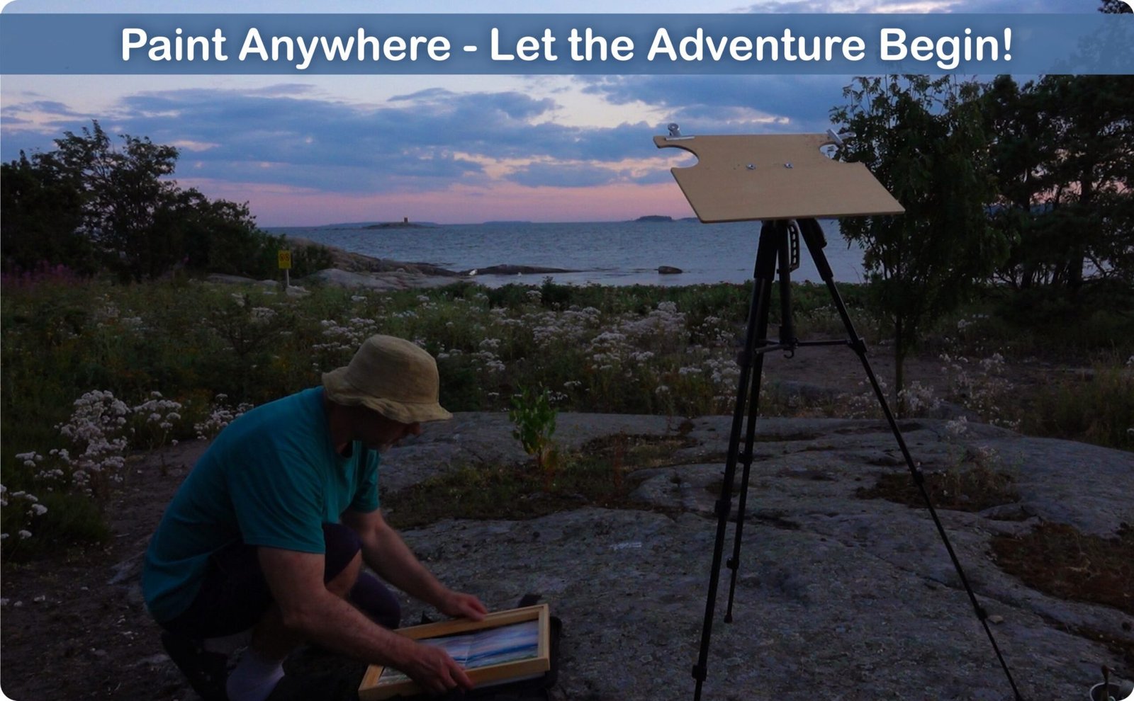 Pleinly Wet Panel Carrier for watercolor easel set