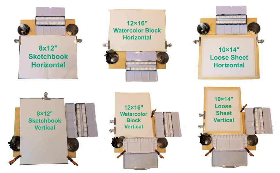 Pleinly Watercolor Easel Set - Allows many setups
