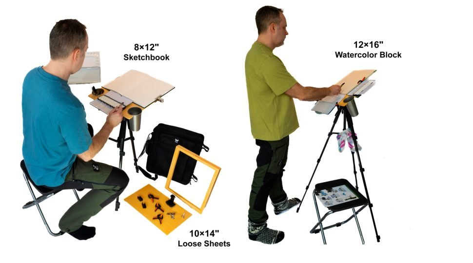 Pleinly Watercolor Easel Set Overview