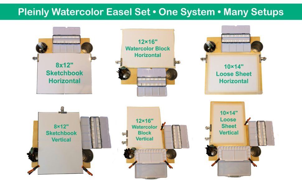 Pleinly Watercolor Easel Set + Backpack